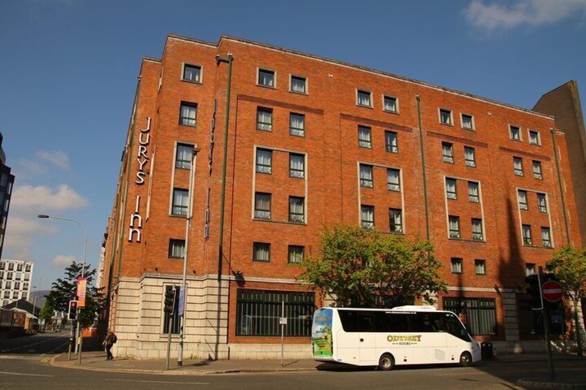 Pick up point outside Jurys Inn Great Victoria Street