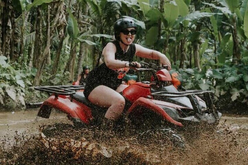 Bali ATV Quad Adventure - Ubud Monkey Forest and Waterfall