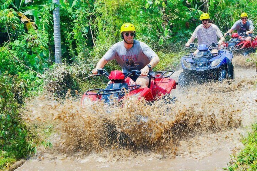 Bali ATV Quad Adventure - Ubud Monkey Forest and Waterfall
