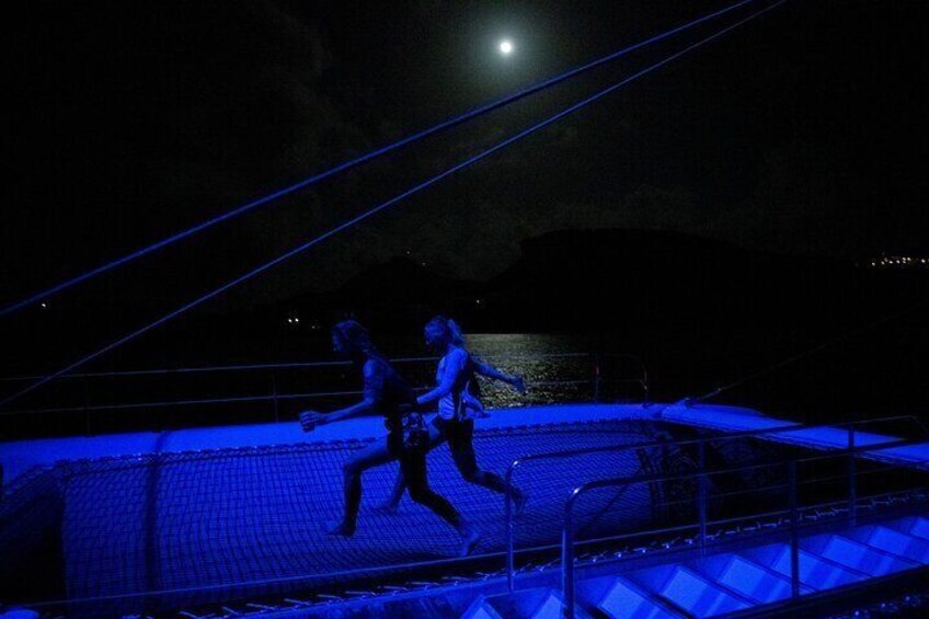 Enjoy the catamaran after sundown