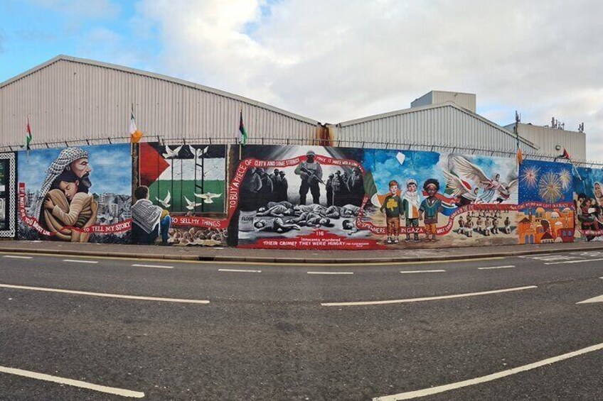 1.5 hours Belfast black cab and Murals Tour