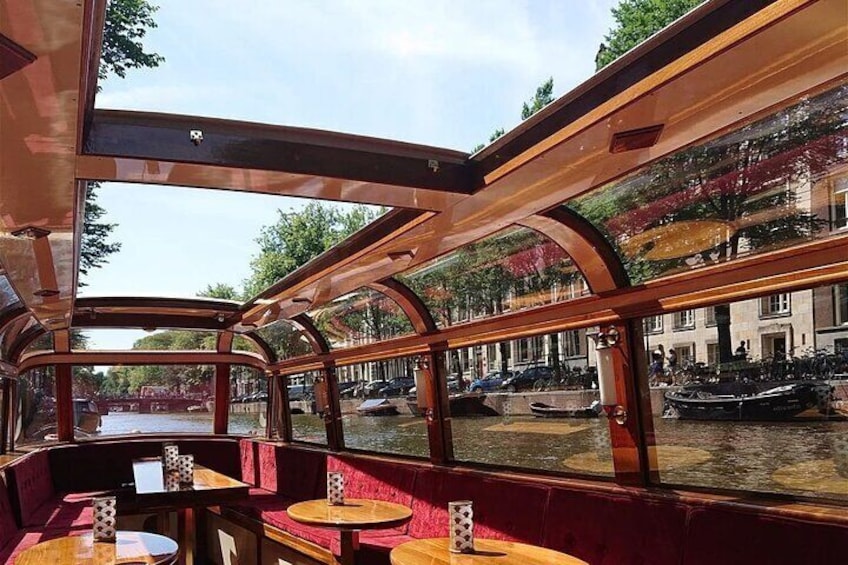 2 Hour Exclusive Canal Boat Cruise w/ Dutch snacks & Onboard Bar