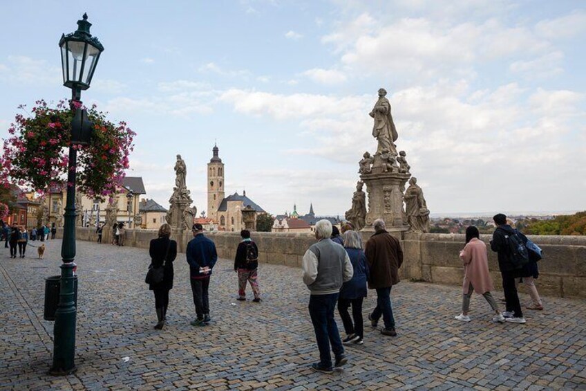 Stroll the cobblestone streets around St. Barbara’s Cathedral.
