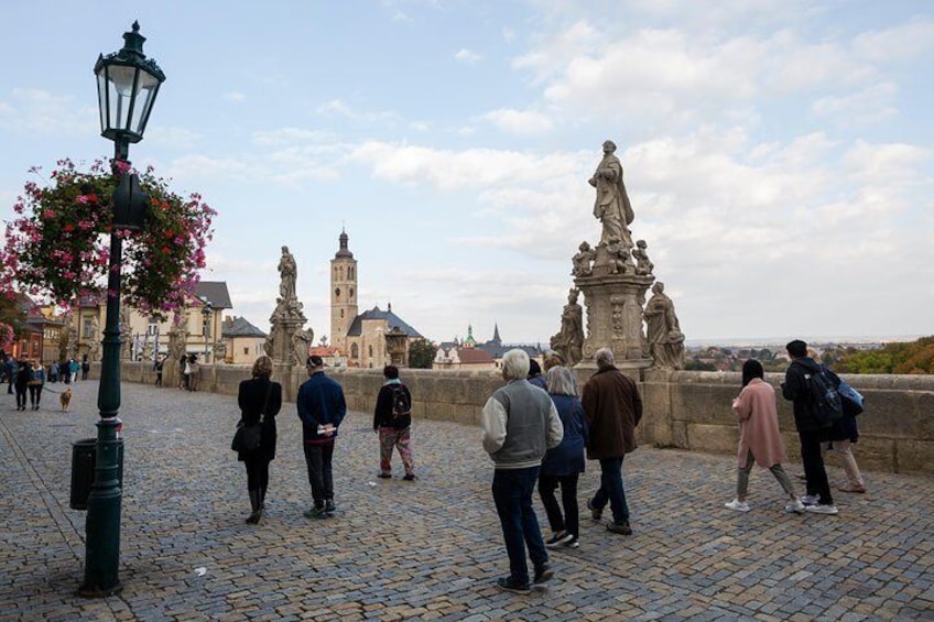 Stroll the cobblestone streets around St. Barbara’s Cathedral.