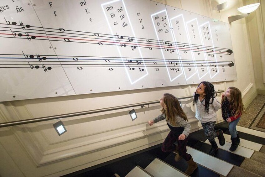 Climb up the Piano Stairs and enter the world of music in the House of Music.