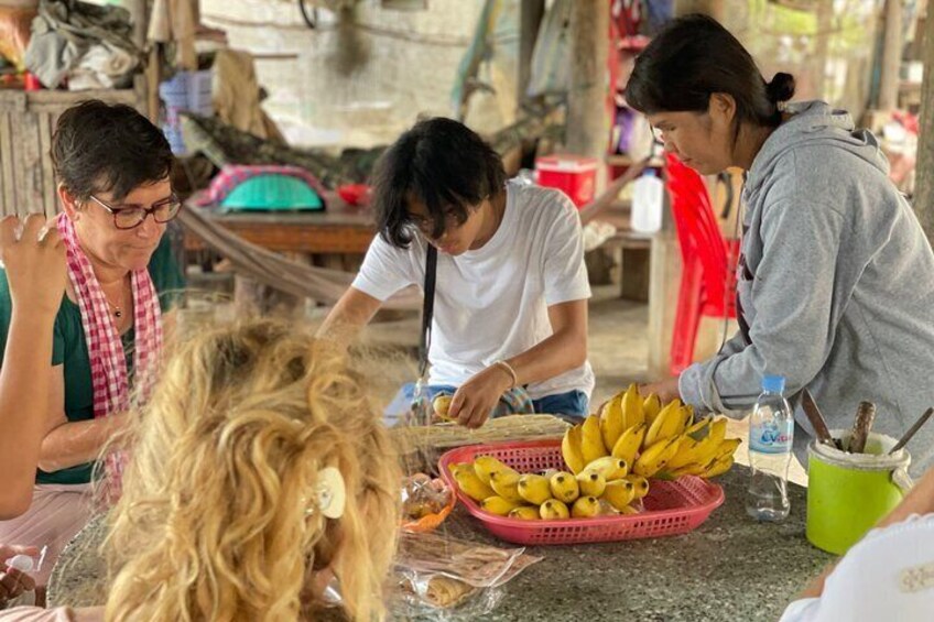 Full day group tour,bamboo train,bat cave, small villages,snacks 