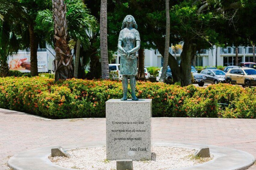 Sculpture of holocaust victim Anne Frank