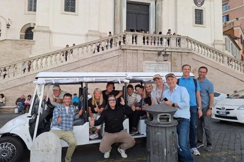 Rome Private Half-Day Tour with Option Golf Cart or Classic eFiat