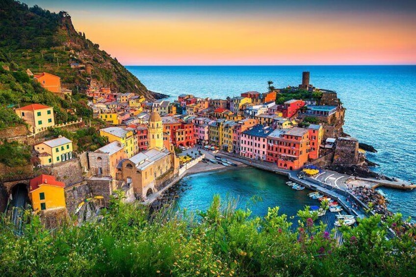 Cinque Terre and Pisa Tower Tour from Florence Semi Private