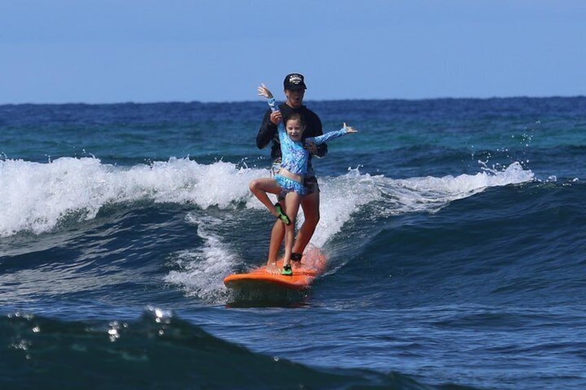 Keiki Surf lessons are our specialty