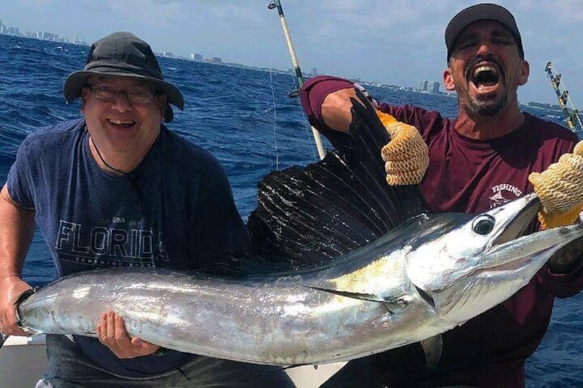 Majestic Sailfish caught on the shared big game charter