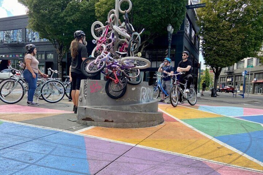 Visit some of our favorite pieces of art plus bike culture!