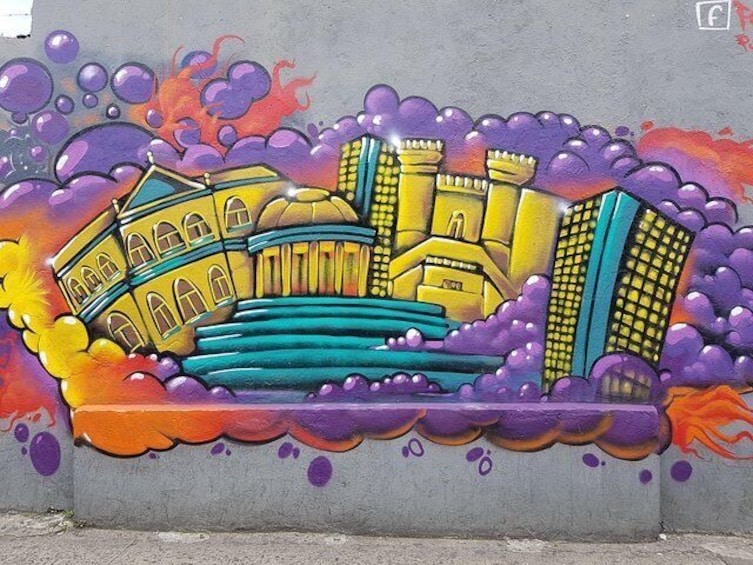 Stroll through ever-changing graffiti and street mural areas