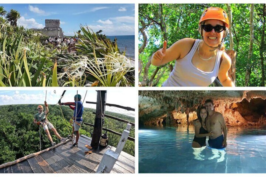 Tulum, Cenote, Rappel, Snorkel and Zipline