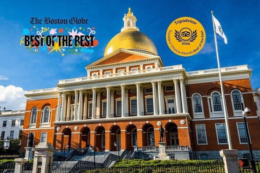 Tours begin opposite 50 Beacon Street on Boston Common, steps from the Massachusetts State House (1798)