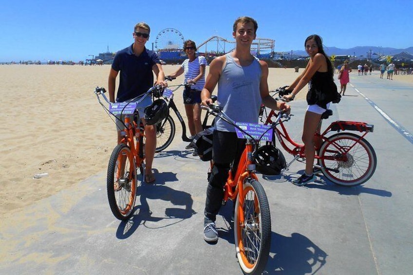 Santa Monica Pier from the bike path