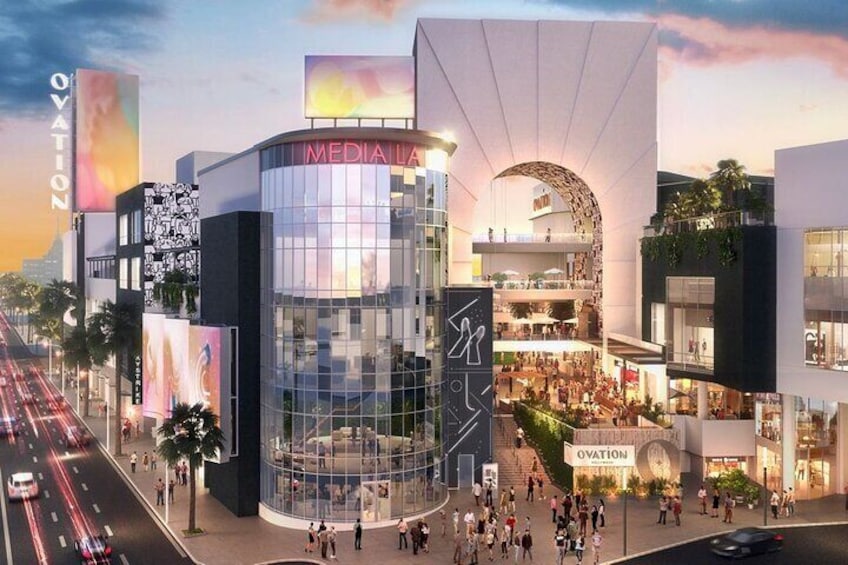 Start and Finish the Tour at the Hollywood Walk of Fame Ovation Mall.
