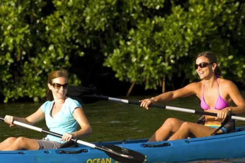 Team up with a buddy in our comfy tandem kayaks