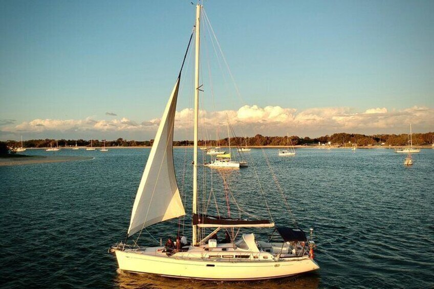 Gold Coast Sunset Cruise with sparkling wine & nibbles platter
