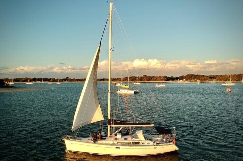 Gold Coast Sunset Cruise with sparkling wine & nibbles platter