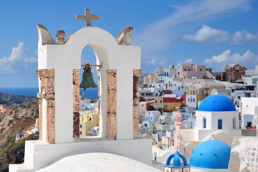 Three Domed Churches in Oia