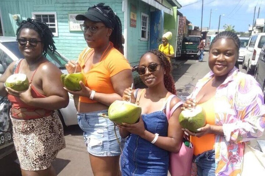 Fresh coconuts for the gals