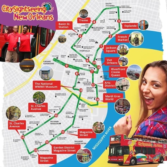 City Sightseeing New Orleans Hop-On Hop-Off Open Top Bus Tour