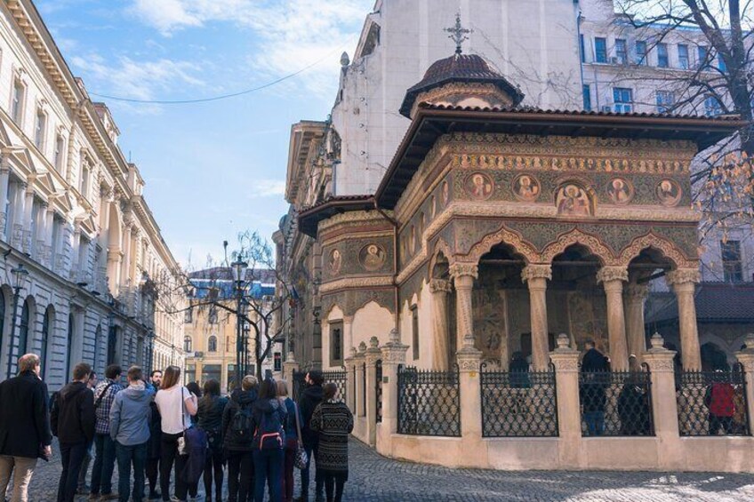 Stavropoleos Monastery in Old Town Bucharest