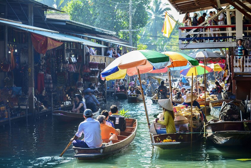 Floating Market with Long-Tail Boat & Thai Village Tour