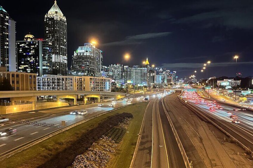 City Lights Atlanta Night-Time Tour with Photos & Dinner Stop