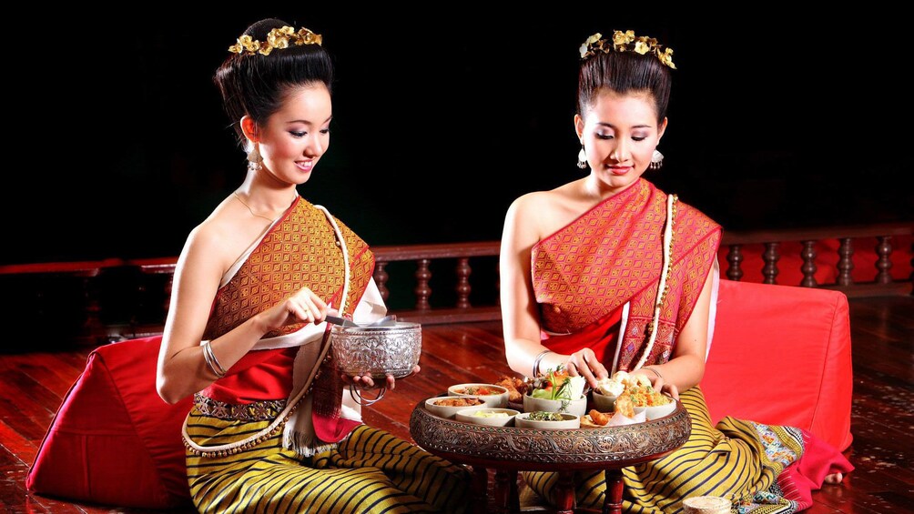 Ladies enjoying some foods in Chiang Mai
