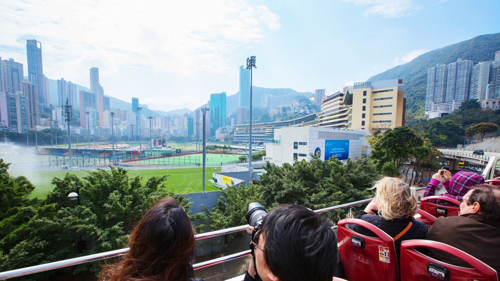 Passing by sport fields in Hong Kong