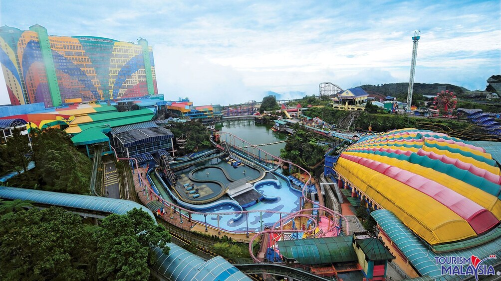 aerial view of theme park in kuala lumpur