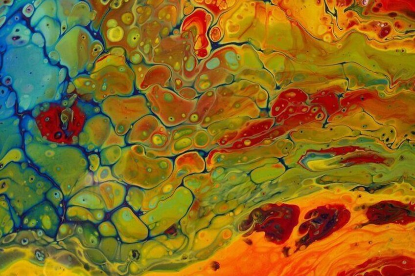 Finished Acrylic Pour Painting
