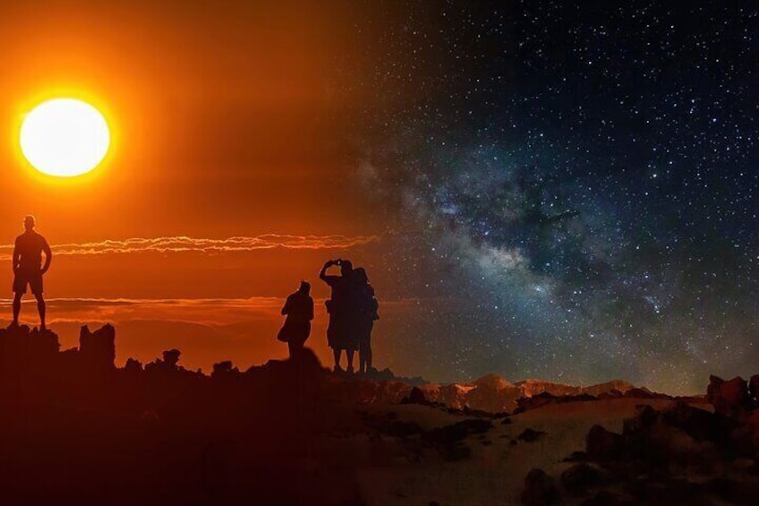 Sunset and stars 