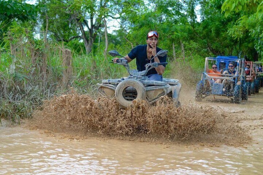 Full-Day Adventure with ATV, Party Boat, Snorkeling & Tasting