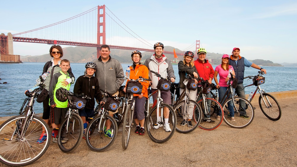 Bike Group next to Golden Gate