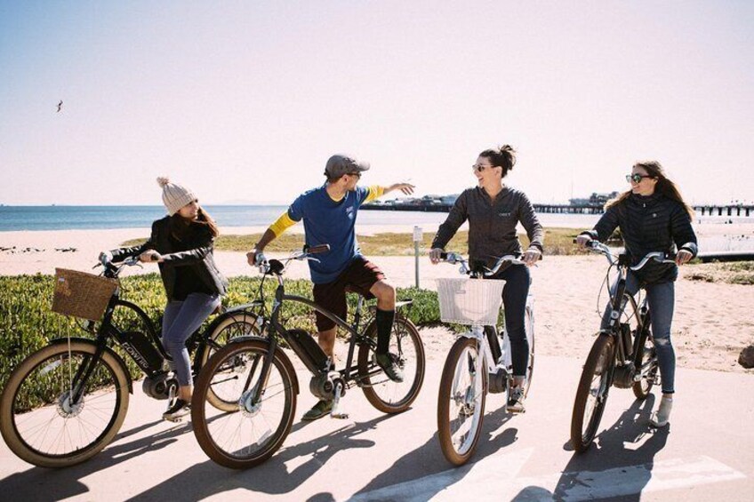 stopping by the pier and boardwalk on the electric bike tour