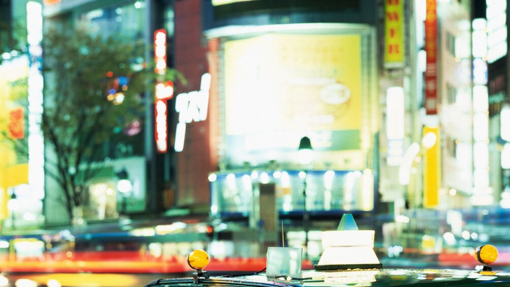 Bright street signs in Osaka