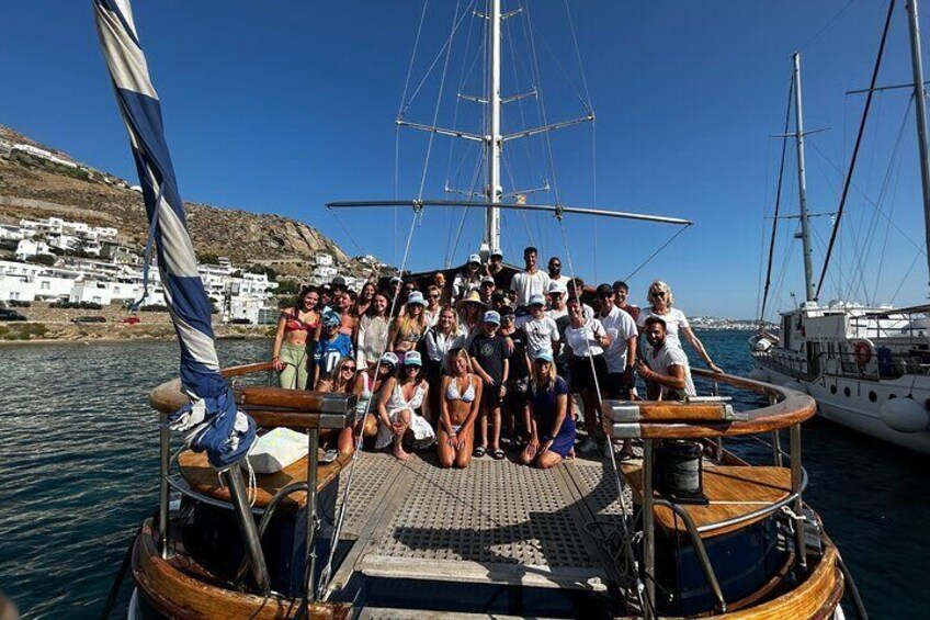 Happy faces only aboard Motor-Sailer Yacht of 112 feet/34 meters