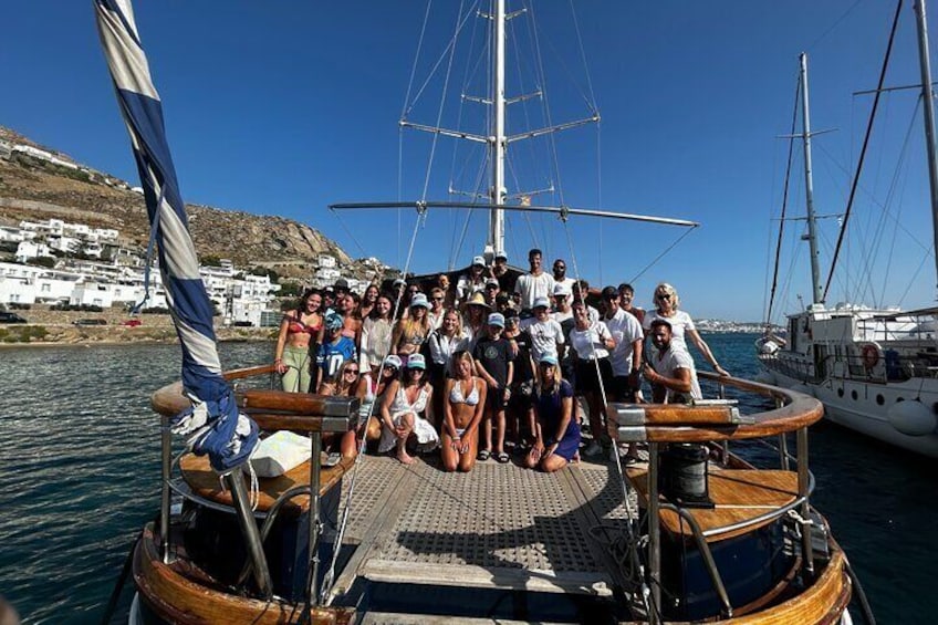 Happy faces only aboard Motor-Sailer Yacht of 112 feet/34 meters