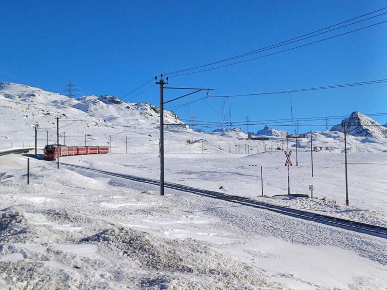 Bernina Train and Swiss Alps, full day tour. Departure from Milan