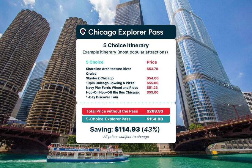 Chicago Explorer Pass: Save up to 50 Percent - Includes SkyDeck