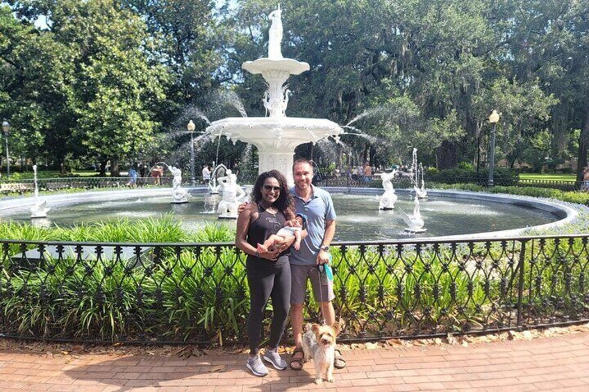 The Owners of Savannah Bike Tours, Will & Gelila Reyes, including their new daughter, and the company's Chief Canine Officer Bentley! Will is a US Army Combat Veteran. 