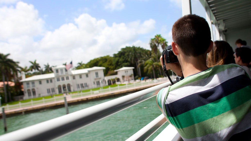 Tourists on a boat in Florida