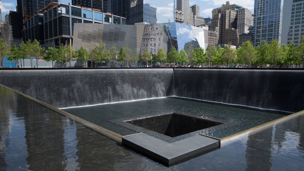 Fountain at the National September 11 Memorial & Museum in New York
