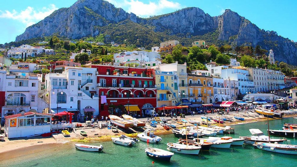 Boats of Capri Island in Italy