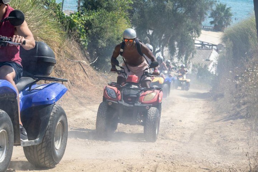 Adventure Quad ATV Safari Guided Tour at The Pink Palace in Agios Gordios, Corfu
