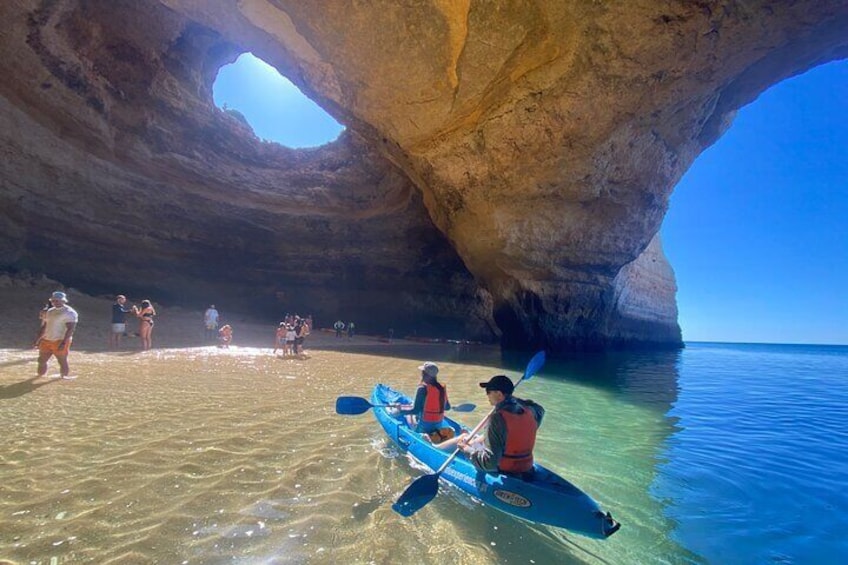 Benagil Blue Kayaks on Cristal clear water