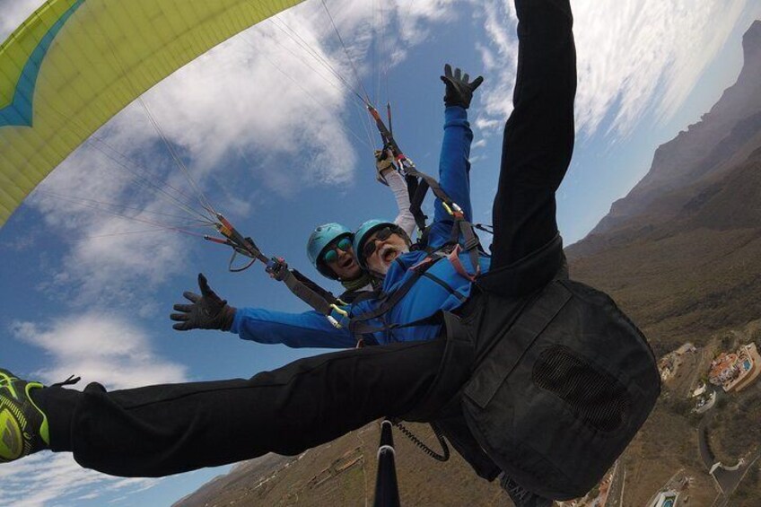 Tandem Paragliding Flight in South Tenerife